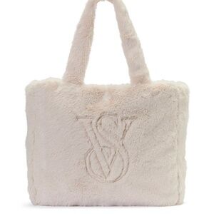 New Victoria’s Secret Off White Faux Fur Tote